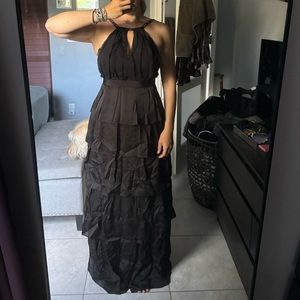 BCBGMaxazria ruffled formal gown